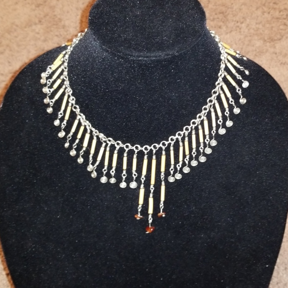 Vintage "Boho Chic" Handmade Necklace - Picture 2 of 5